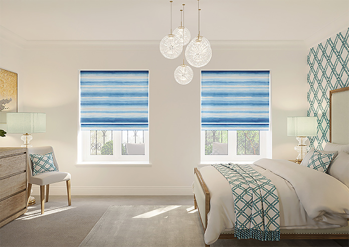 Ombre Velvet, Vivid Blue - Twist&Fit Roman Blind - Image 8